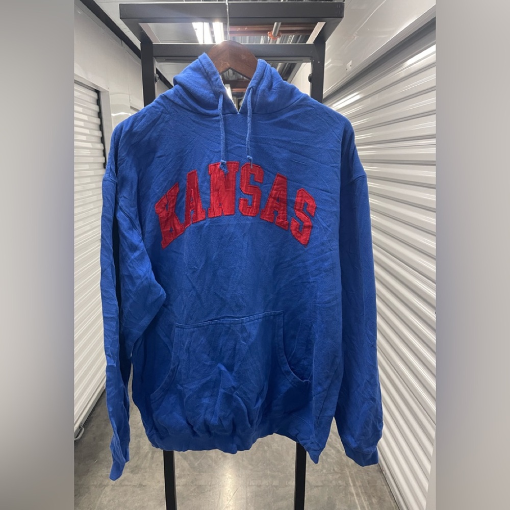 Vintage Red Oak Kansas JayHawks Hoody..flaw…XL..24x27